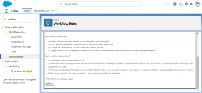 Как да създадете работен процес в SalesForce? : Подробности за правилата на работния процес