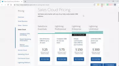 Quanto custa um SalesForce? : SalesForce license cost sales cloud